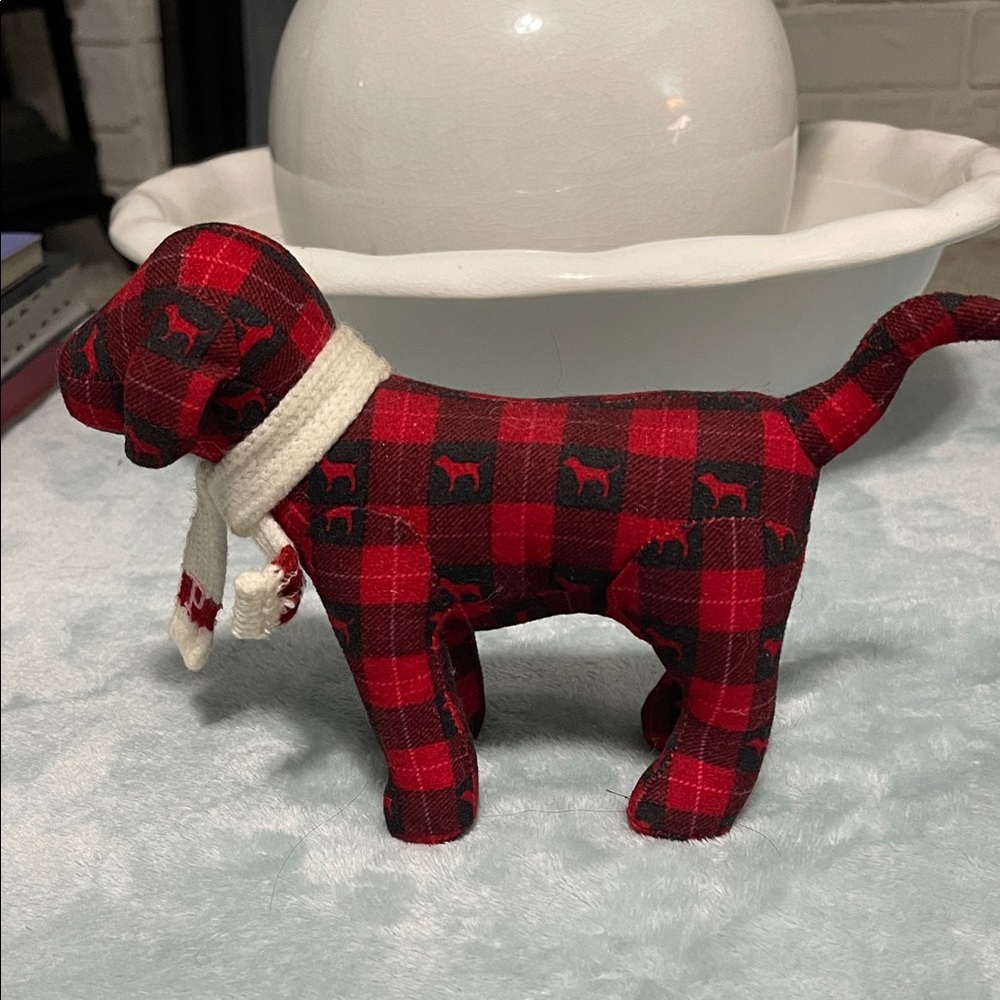 Victoria's Secret Red Plaid Dog Toy